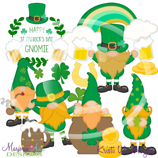 St Pat's Gnomes SVG Cutting Files Includes Clipart - Click Image to Close